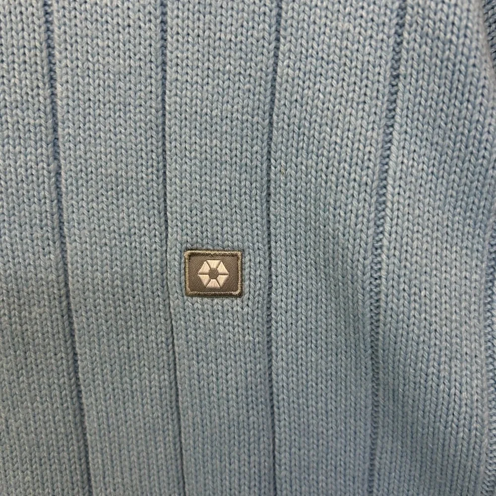 Vintage Southpole Knit 1/4 Zip Sweater Men's Blue Ribbed Pullover Y2K Size XL